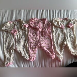 Gerber Pink and Cream Footies Set